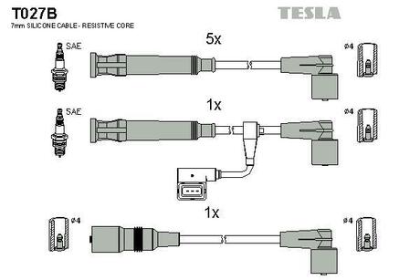 T027B TESLA Провода зажигания