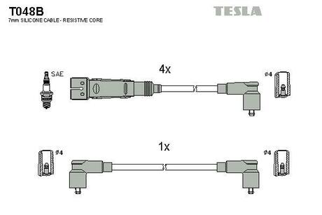 T048B TESLA Провода зажигания