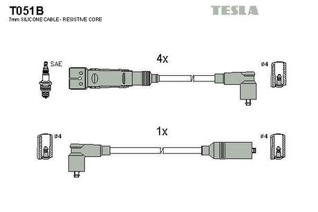 T051B TESLA Провода зажигания