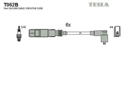 T062B TESLA Провода зажигания