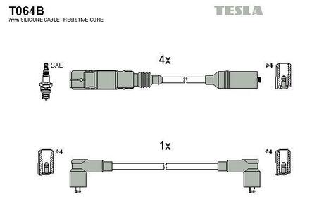 T064B TESLA Провода зажигания