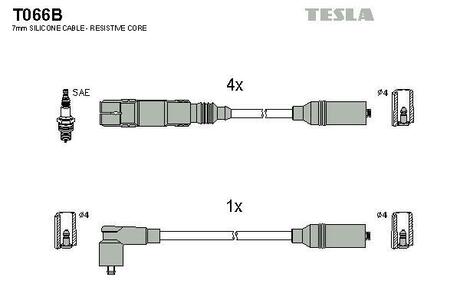 T066B TESLA Провода зажигания