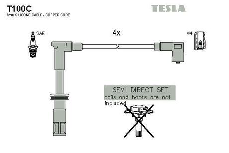 T100C TESLA Провода зажигания