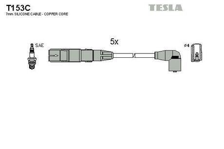T153C TESLA Провода зажигания