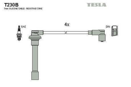 T230B TESLA Провода зажигания