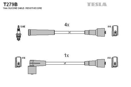 T279B TESLA Провода зажигания