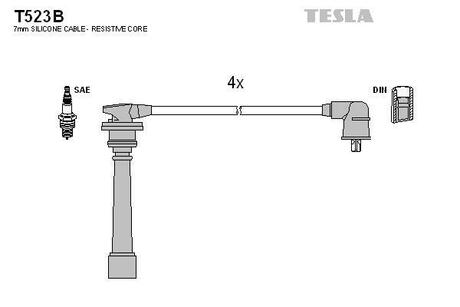 T523B TESLA Провода зажигания
