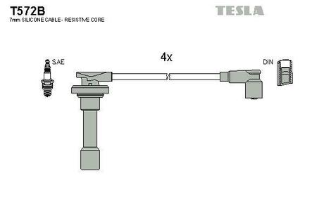 T572B TESLA Провода зажигания