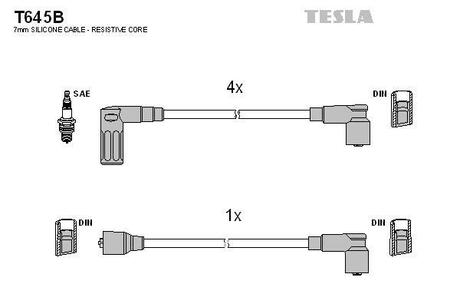 T645B TESLA Провода зажигания