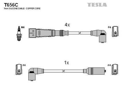T656C TESLA Провода зажигания