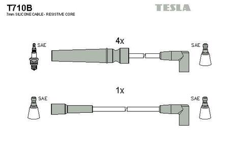 T710B TESLA Провода зажигания