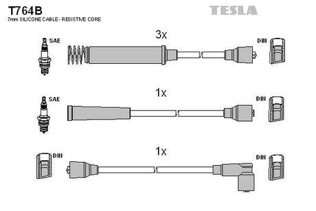 T764B TESLA Провода зажигания