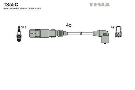 T855C TESLA Провода зажигания