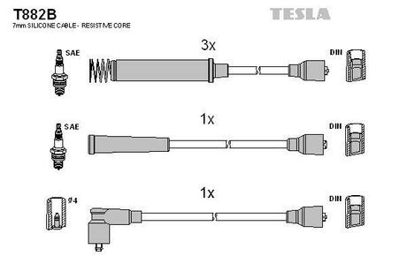 T882B TESLA Провода зажигания