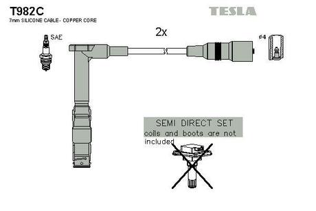 T982C TESLA Провода зажигания