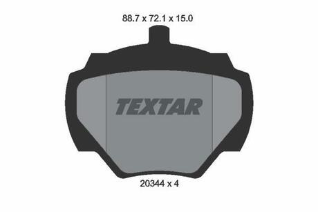 2034402 TEXTAR Комплект колодок дисковых