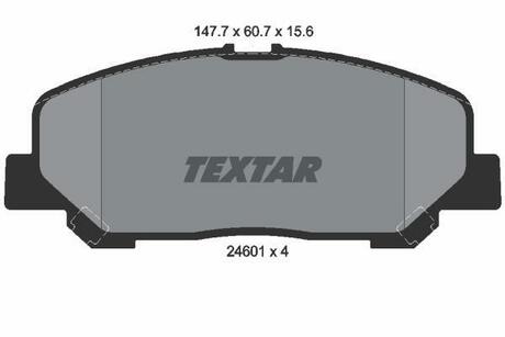 2460101 TEXTAR Комплект колодок дисковых