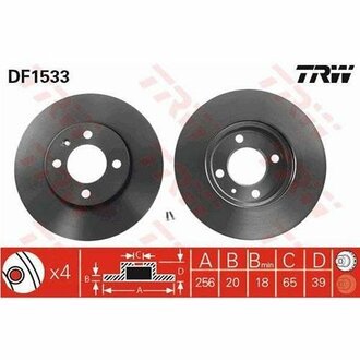 DF1533 TRW Тормозной диск