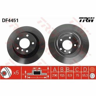 DF4451 TRW Тормозной диск