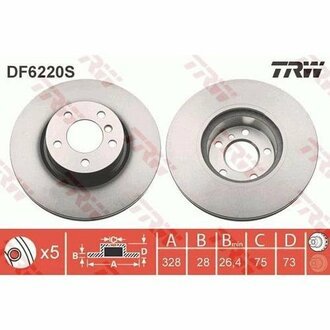 DF6220S TRW Диск тормозной BMW X3 (F25) 11-