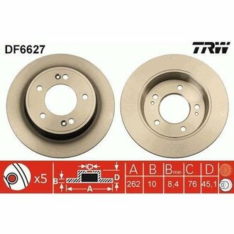 DF6627 TRW Тормозной диск