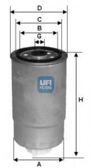 24.H2O.00 UFI Фильтр топливный