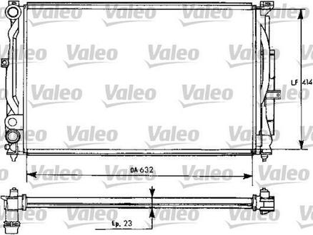 731537 Valeo Радиатор системы охлаждения AUDI: A4 (8D2, B5) 1.6/1.8/1.8 quattro/1.8 T/1.8 T quattro/1.9 TDI/1.9 TDI quattro/2.4 quattro/2.5 TDI 95-00, A4 Avant (8D5, B5) 1.6/1.8/1.8 quat