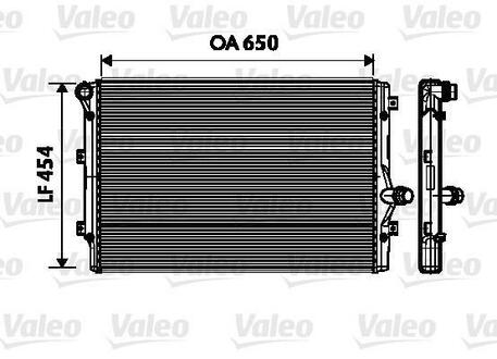 734333 Valeo Радиатор системы охлаждения AUDI: A3 (8P1) 2.0 TDI/2.0 TDI 16V/2.0 TDI 16V quattro/2.0 TDI quattro/2.0 TFSI/2.0 TFSI quattro/3.2 V6 quattro/S3 quattro 03-, A3 Sportback (8PA