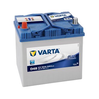 560411054 VARTA Аккумулятор VARTA BLUE DYNAMIC 12V 60Ah 540A (L+) 14,11kg 232x173x225 мм