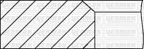 91-09721-000 YENMAK Кольца ДВС поршневые (к-т на 1 поршень) MB Sprinter 2.1CDI 06-, (4)