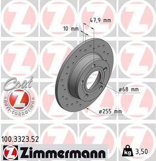 100332352 ZIMMERMANN Тормозной диск