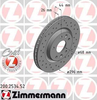 200253452 ZIMMERMANN Тормозной диск