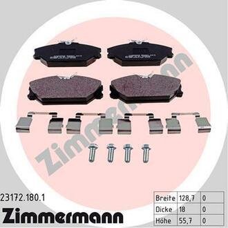 231721801 ZIMMERMANN Комплект тормозных колодок, дисковый тормоз