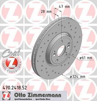 470241852 ZIMMERMANN Тормозной диск