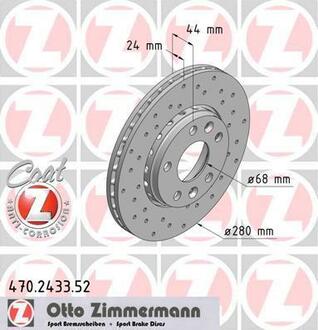 470243352 ZIMMERMANN Тормозной диск